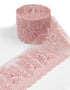Aurora Blossom Beaded Border Lace - (Pink)
